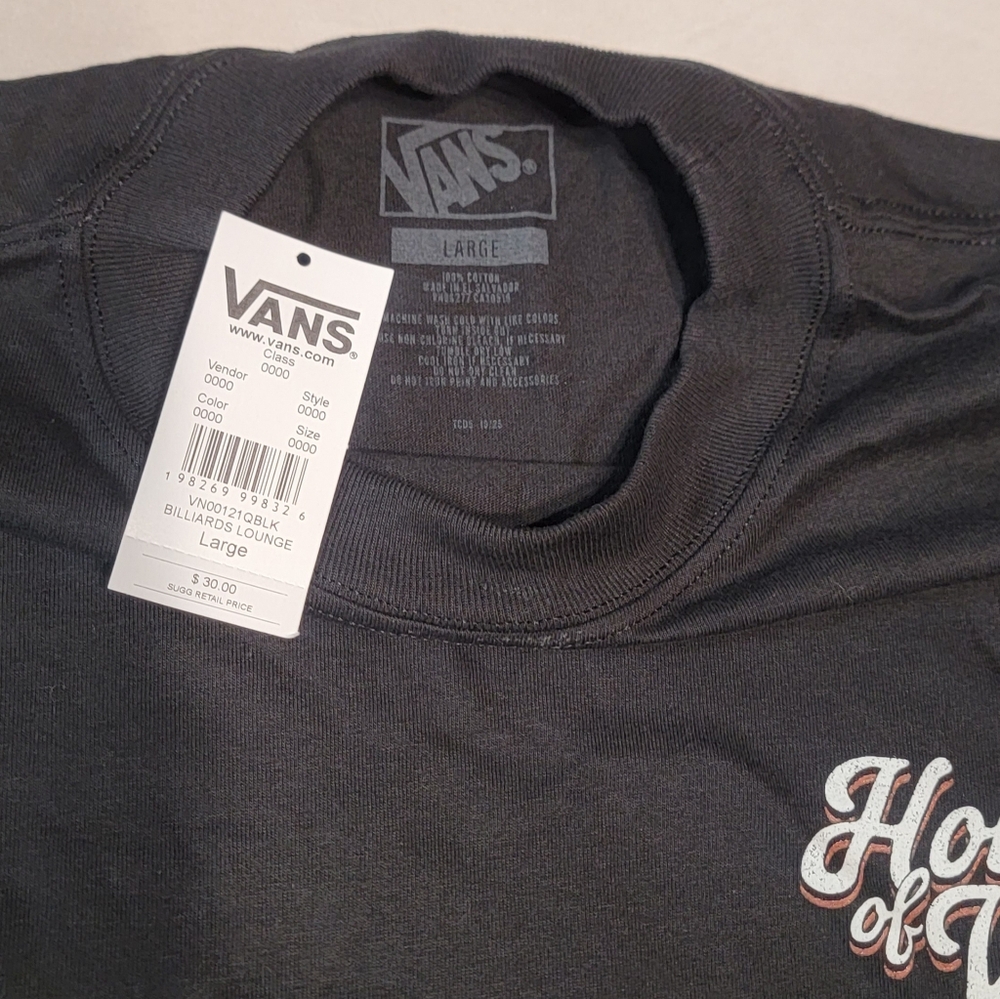 Vans Billiards Lounge T-shirt Size Large Racoon House Of Vans Shirt - Picture 6 of 6